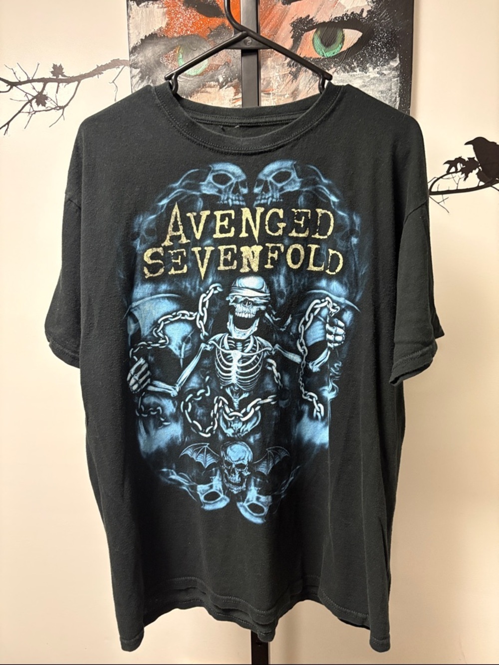 Avenged Sevenfold Black Graphic Band T-Shirt 2012